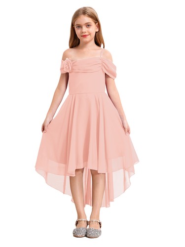 Children Girls Gown Princess Dress Hemline Dancewear Wedding Adjustable Dinner - Picture 30 of 70