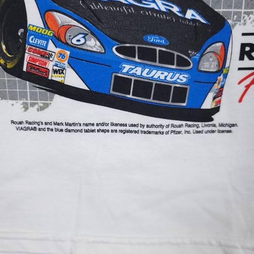 Mark Martin Shirt Mens Medium White NASCAR Heart & Soul Dual Graphic Tee - Picture 10 of 11