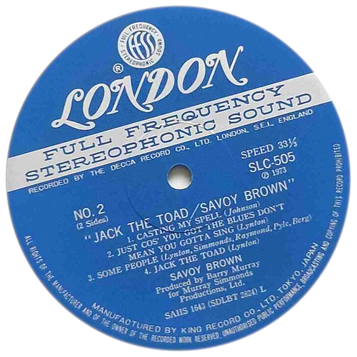 Savoy Brown – Jack The Toad Vinyl LP -Japanese Press SLC 505 - Picture 10 of 10
