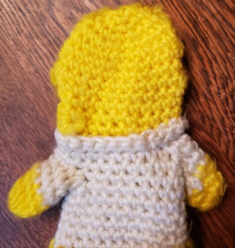 Handgehäkelte Sesamstraße großer Vogel Handpuppe 7 Zoll gelb Muppet 70er - Bild 5 von 7