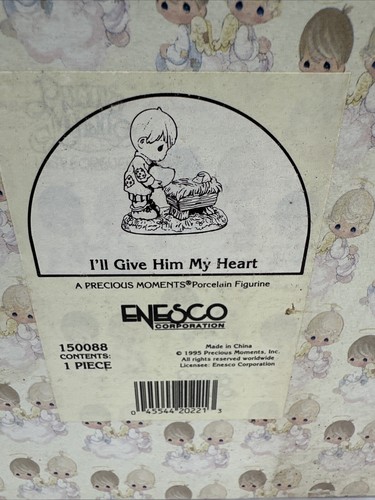 Precious Momemts- "I'LL GIVE HIM MY HEART" Shepherd Boy Porcelain NIB. - Picture 4 of 4