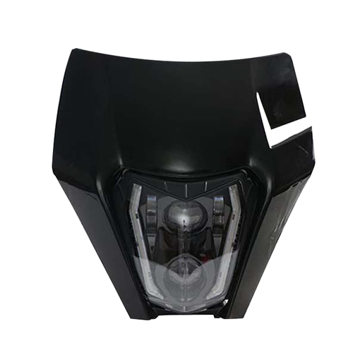 For Honda CRF250F CRF450R/X CRF250R XR400 Dirt Bike LED Headlight BLACK Fairing - Picture 5 of 10