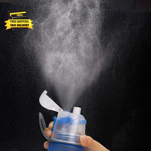 Misting Water Bottle, Spray Mist Sports Bottle for Outdoor Sport Hydration and C - Picture 2 of 7