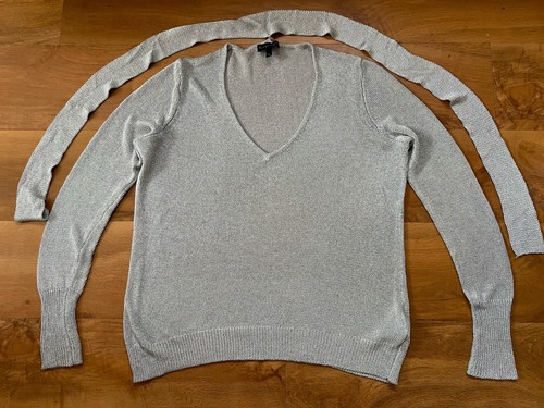Phase Eight Silver Metallic Effect Jumper Top Size 14 - Picture 2 of 10