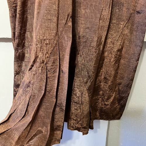 Vintage Souree Myven of California Satin Dress Size 11/12 Safari Classic 80's - Picture 4 of 12