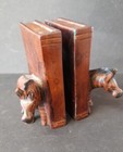 Zebra Carved Wooden Bookends 