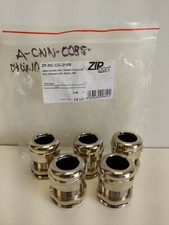 LOT OF 5 NEW OLD STOCK! ZIP PORT .433-.708" METAL CABLE GLANDS ZP-MC-CG-21M8