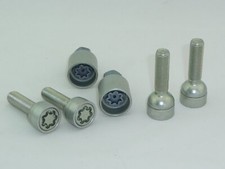 H&R Felgenschlösser Felgenschloß 4 Stk. silber M14x1,5x43 Kugelbund R13