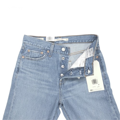 Levi's Premium Women's Wedgie Straight Button Fly Jeans Size 25 25X25 Distress - Picture 5 of 12
