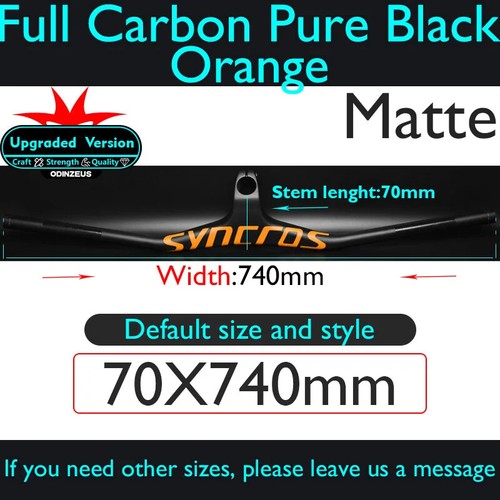 MTB Bicycle One-shaped Integrated Handlebar Riser Bar 17 Degree with Stem 70mm - Picture 34 of 41