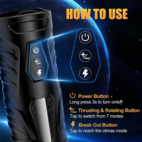 Automatic Handsfree Male-Masturbaters Cup Stroker-Pocket-Pussy for Men Sex Toy - Picture 3 of 11