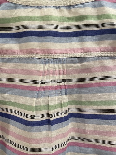 TALBOTS Camicia tunica a righe, manica lunga, Roll Tab, MP - Foto 7 di 8