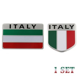 Car//Truck Decor Sticker Decal Italy Italian Shield Flag 3D Emblem Badge Logo