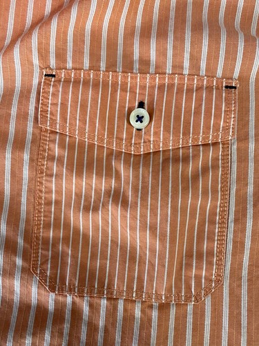 Men Size L/G Dress Shirt Melon Striped by Tommy Bahama Jeans Island Crafted - Picture 5 of 9