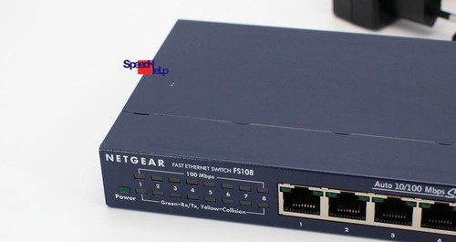 NETGEAR Fast Ethernet Commutateur FS108 8-PORT 10/100MBIT RJ45 Moyeu Adaptateur - Photo 2/3