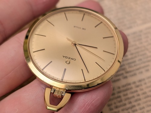 Vintage OMEGA De Ville Cal.601 Gold Hand-Winding Pocket Watch 44mm - Picture 6 of 13