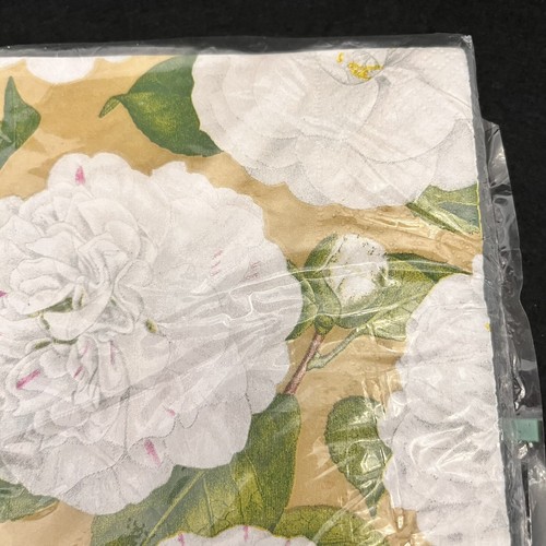 Caspari Papier Dinner Servietten 20 dreilagig Kamelie Garten Gold Blumen Mittagessen - Bild 3 von 14