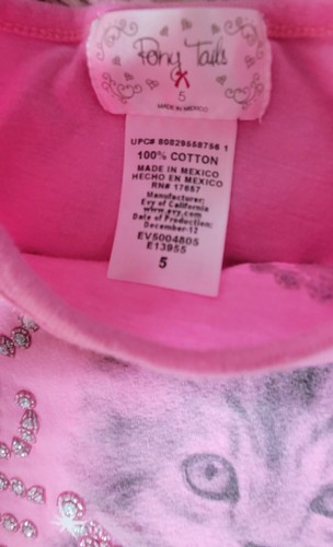 Pony Tails Pink Kitty T-Shirt Spoiled, Tiara, And Necklace In Glitter Size 5 - Picture 3 of 3