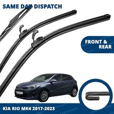 Front/Rear Windscreen 26" 16" 11" Flat Aero Wiper Blades for Kia Rio 17-24