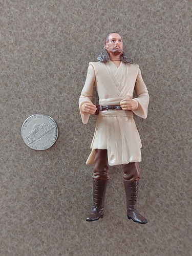 Qui-Gon Jinn Jedi Duel (1998 TPM Episode I) Star Wars Figure Loose Incomplete - Picture 9 of 9