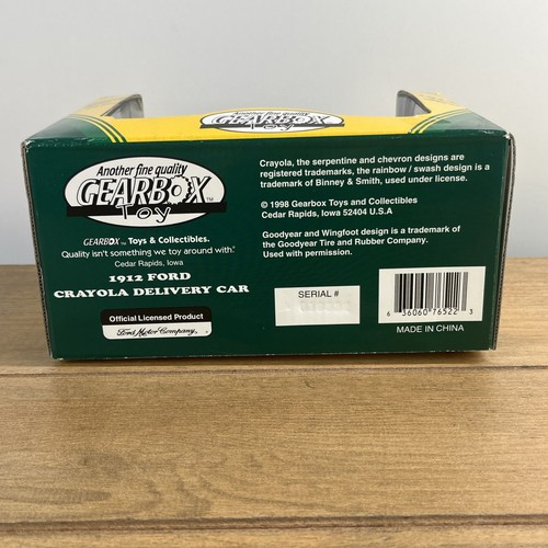 1998 Crayola Gearbox 1912 Ford Model T Delivery Truck #3 Die Cast Coin Bank NIB - Picture 11 of 17
