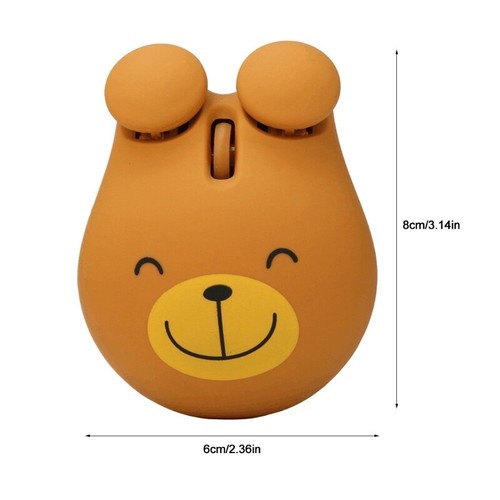 Bear Shaped Wired Optical Mouse Portable Corded Mice 1000DPI for Office Home - Picture 8 of 8