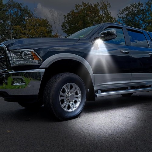 Luces LED de charco de espejo lateral 6000K para Dodge Ram 1500 2500 3500 4500 5500 10-19 - Imagen 9 de 10