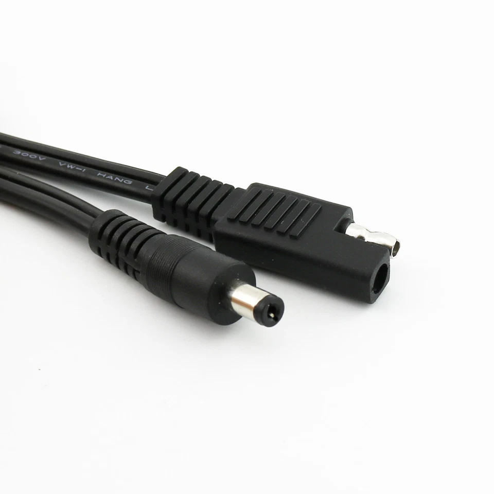 SAE 12V to 5.5mm x 2.1mm Male 16AWG DC Solar Power Automotive DIY Adapter Cable - Image 2 of 4