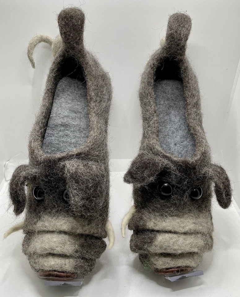Zapatillas Jabalí Jabalí Jabalí Lana Fieltro Hechas a Mano Divertidas Novedad Regalo Para Hombres 9 Foto 2 de 4