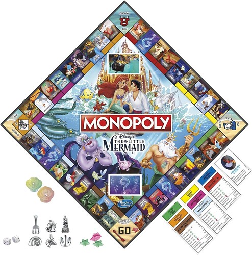 Monopoly Hasbro Gaming Disney's La Sirenetta Edizione Gioco da Tavolo - Foto 2 di 3