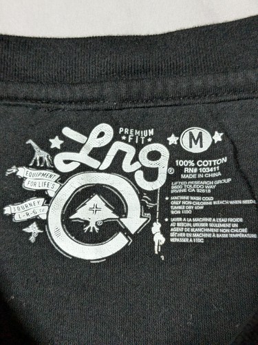 LRG LIFTED RESEARCH GROUP Men Medium Black Cotton Logo Graphic Print T-Shirt - Picture 6 of 15