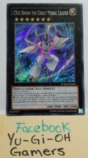 YUGIOH CXYZ SIMON THE GREAT MORAL LEADER SECRET NUMH-EN040 LIGHT PLAYED 
