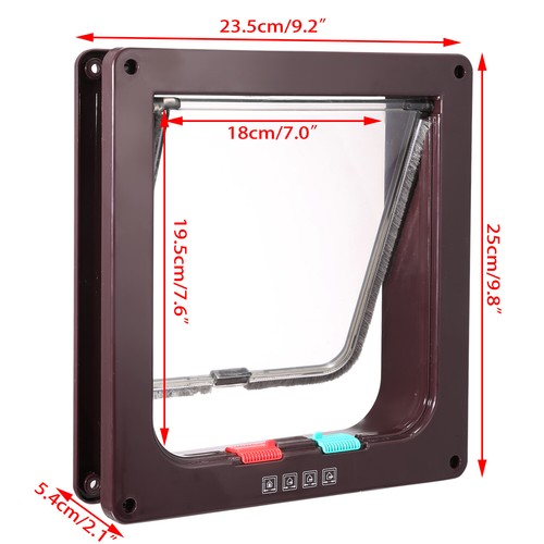 Cat Mate Puerta Gato Cierre 4 Vías con Túnel Puerta Gato Puerta Perro - Imagen 34 de 64