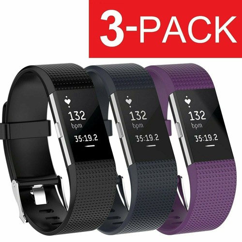 3 PACK Replacement Bracelet Watch Band Strap Fitness For Fitbit Charge 2 - Picture 1 of 11