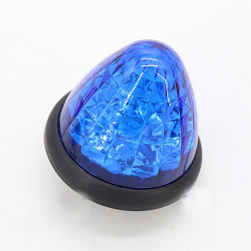 6pcs Blue Round LED Side Marker Beehive Cone Lights for Peterbilt Truck Trailer - Picture 3 of 7
