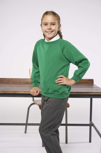 Maddins Kinder Coloursure Sweatshirt (MD01B) - Raglan Full Sleeve Crew Neck Sweater - Bild 5 von 17