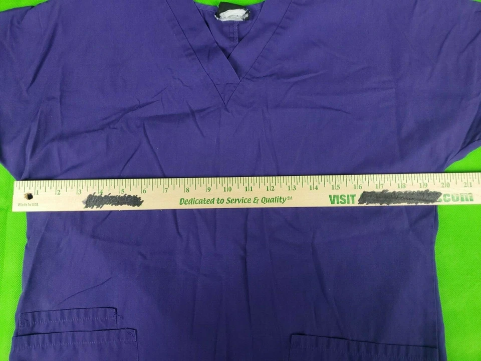 Cherokee purple unisex men's women's scrub top size s - Image 3 of 4