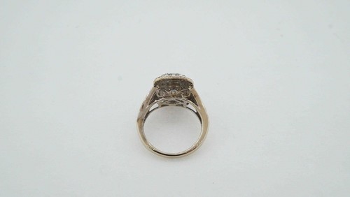 Estate Sale 1.20 TCW Diamond White Gold Ring Size 6 Vintage Fine Jewelry - Picture 5 of 9