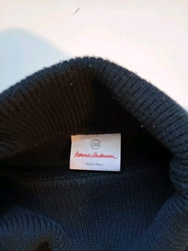 Hannah Anderson Girls Black multi sweater Sz 110 4t EUC - Picture 4 of 9