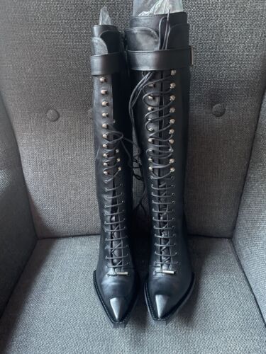John Fluevog Swordfish Abstract Candy Tall Boots - Picture 2 of 4