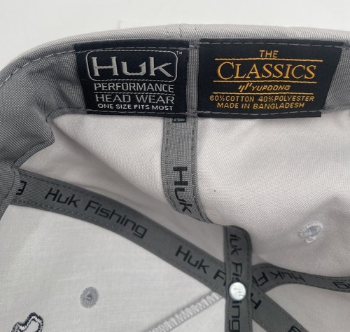 Nuevo HUK Pesca Cuerda Americana Gris Puerto Niebla Sombrero Gorra Adulto Hombre Ajustable - Imagen 8 de 8