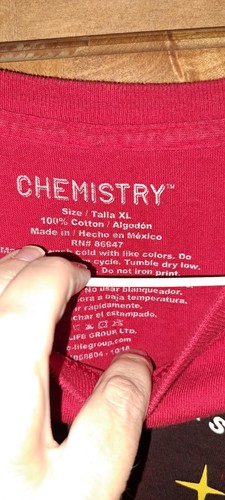 Damen Langarm Cropped Nasa Tshirt Rot (CHEMIE MARKE) Gr. XL - Bild 4 von 5