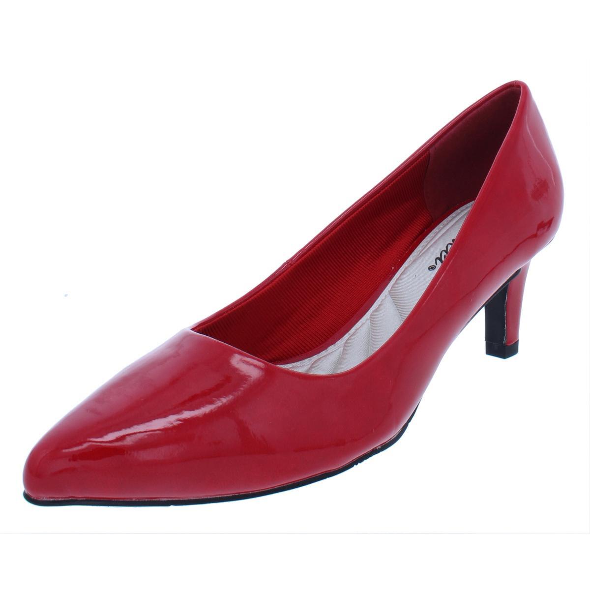 Легкие уличные женские туфли-лодочки Pointe Red под платье из лакированной кожи 7 Medium (B, M) BHFO 2597