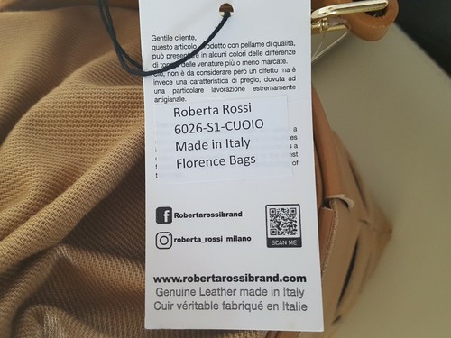 Roberta Rossi Leather Bucket Bag Tote Woven Quilted Large Italy Light Brown NWT - Picture 7 of 12
