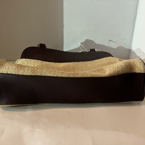 Borsa a mano vintage Elinne Aigner manico superiore/spalla intrecciata beige - Foto 5 di 7