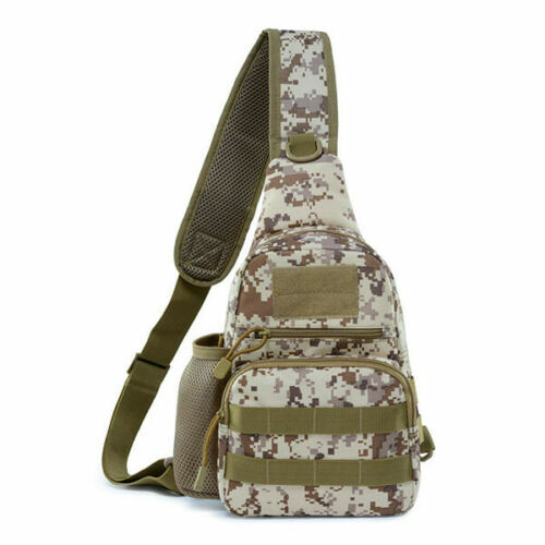 Outdoor Taktischer Rucksack Schlinge Brust Umhängetasche Tasche Reise Wandern Camping - Bild 16 von 24