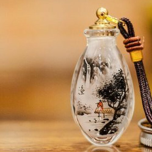Chinese Style Retro Type Snuff Bottle with Snuff Spoon Pick - Picture 13 of 16