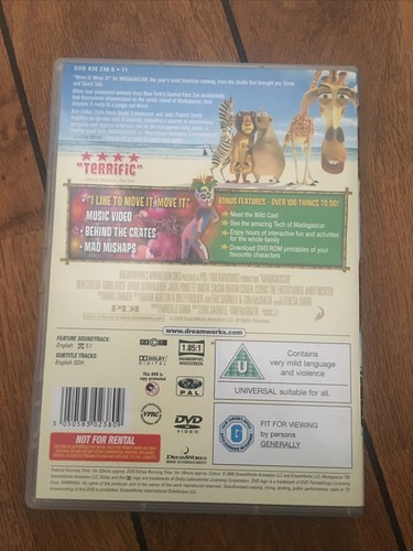 Madagascar DVD (2006) Eric Darnell cert U Highly In English - Picture 2 of 3