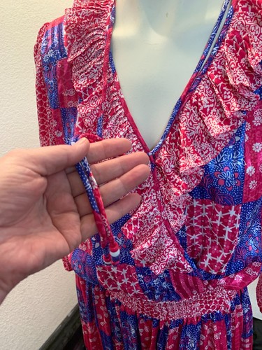 Vintage Jaymee Papell dress size L unworn with aged elastic in the cuffs - Picture 8 of 12
