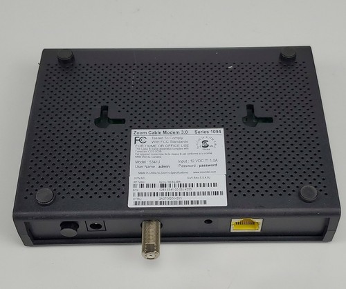 Zoom Cable Modem 3.0 - Series 1094 Model 5341J - Picture 4 of 5